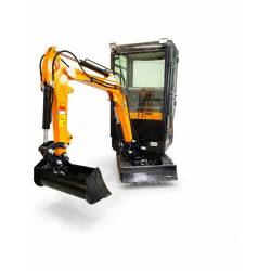 Minikoparka gąsienicowa X-CAT XC15PRO z kabiną (rozsuwane gąsienice + skrętne ramię + joystick)