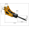 Młot kujący hydrauliczny do minikoparek