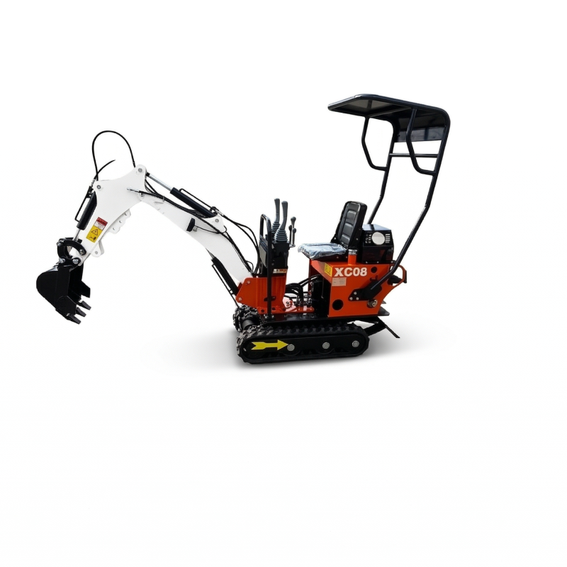 Minikoparka XC08 | Tylko 72 cm szerokości | Prace wewnątrz i ogrody