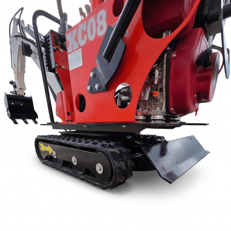 Minikoparka XC08 | Tylko 72 cm szerokości | Prace wewnątrz i ogrody