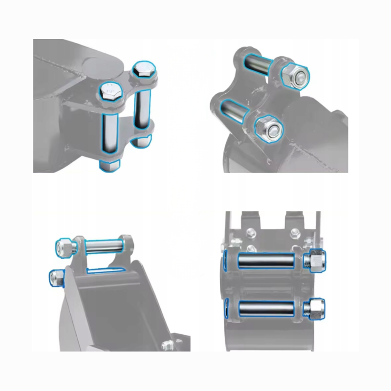 Sworzeń z gwintem do montażu łyżki minikoparki 24x60 mm stal ocynk
