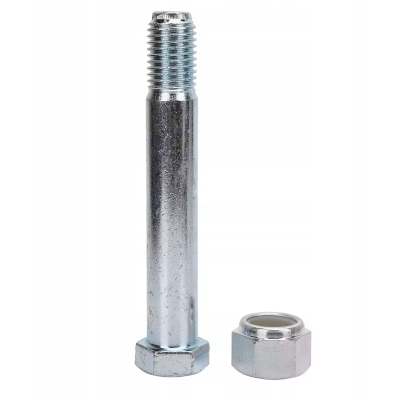 Sworzeń z gwintem do montażu łyżki minikoparki 25x120 mm stal ocynk