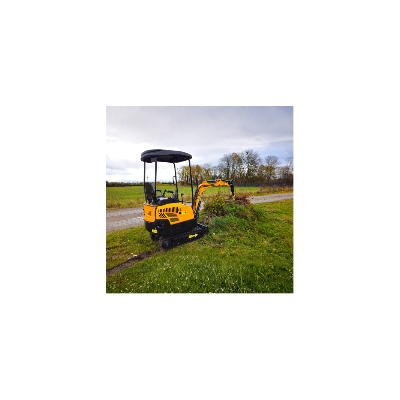 Minikoparka gąsienicowa XC15Pro -skrętne ramię + rozsuwane gąsienice + joystick - 1.5t