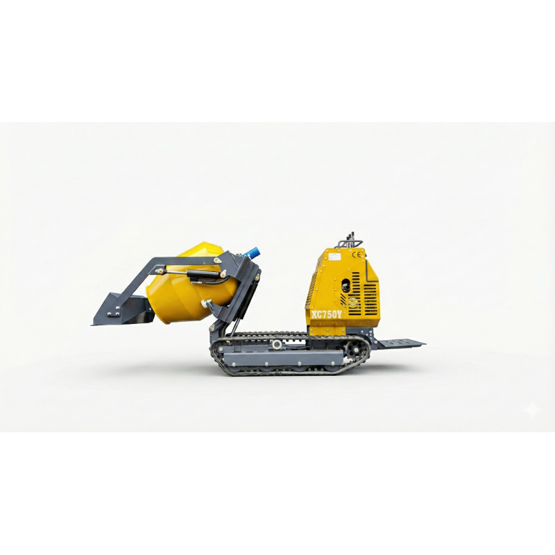 Betoniarka gąsienicowa X-CAT XC750  wywrotka + ładowacz hydrauliczny